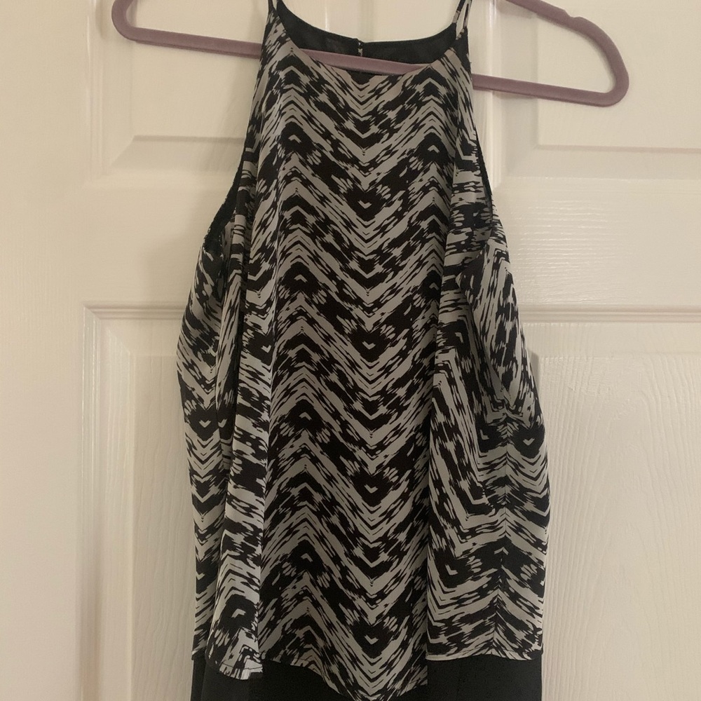 White and Black Tank Top